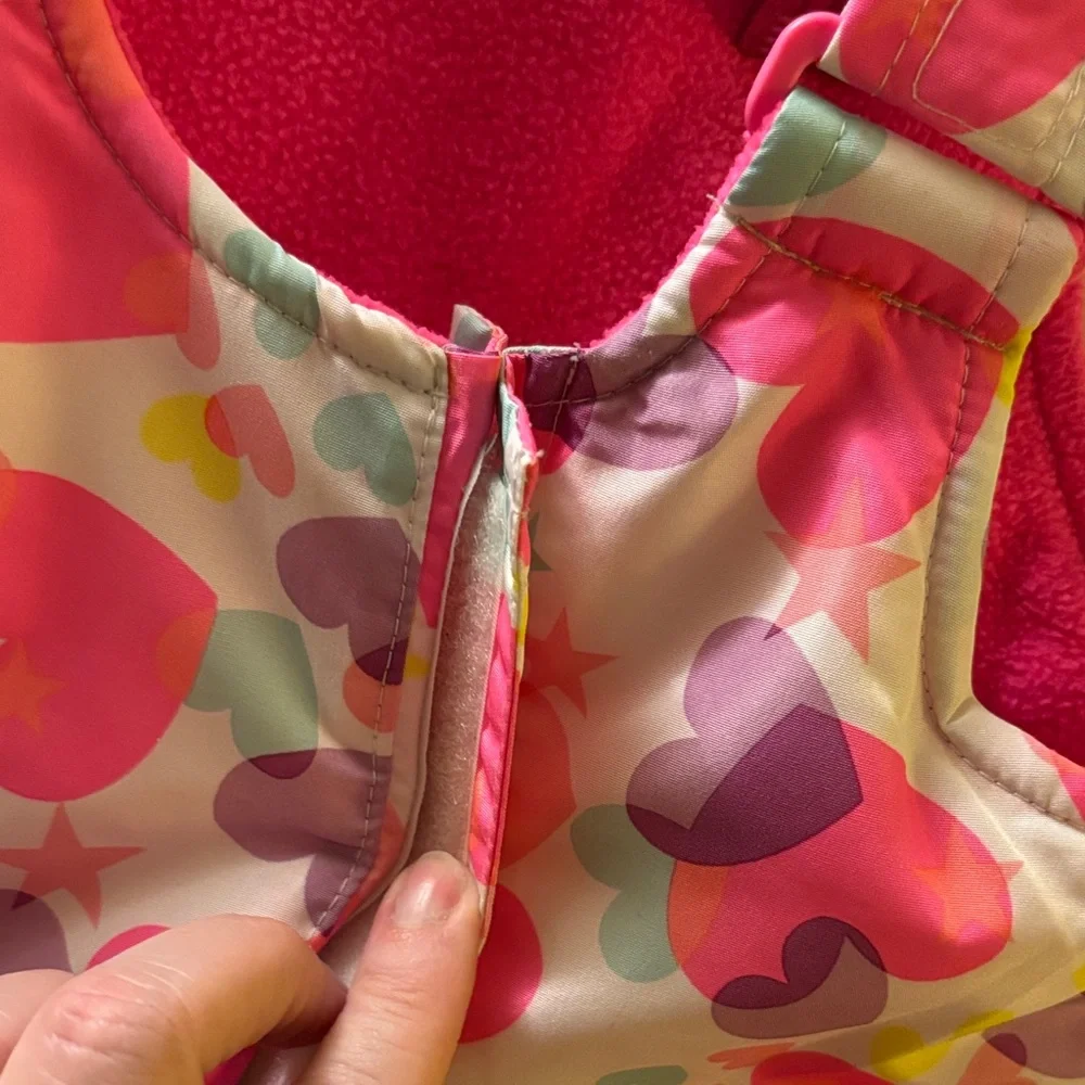 The Children's Place Colorful Heart Print Overall Snowsuit